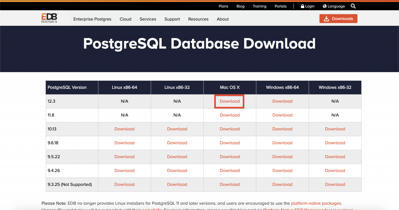 PostgreSQLのダウンロード・インストール方法